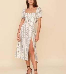 Reformation linen Denver dress in Heath Print